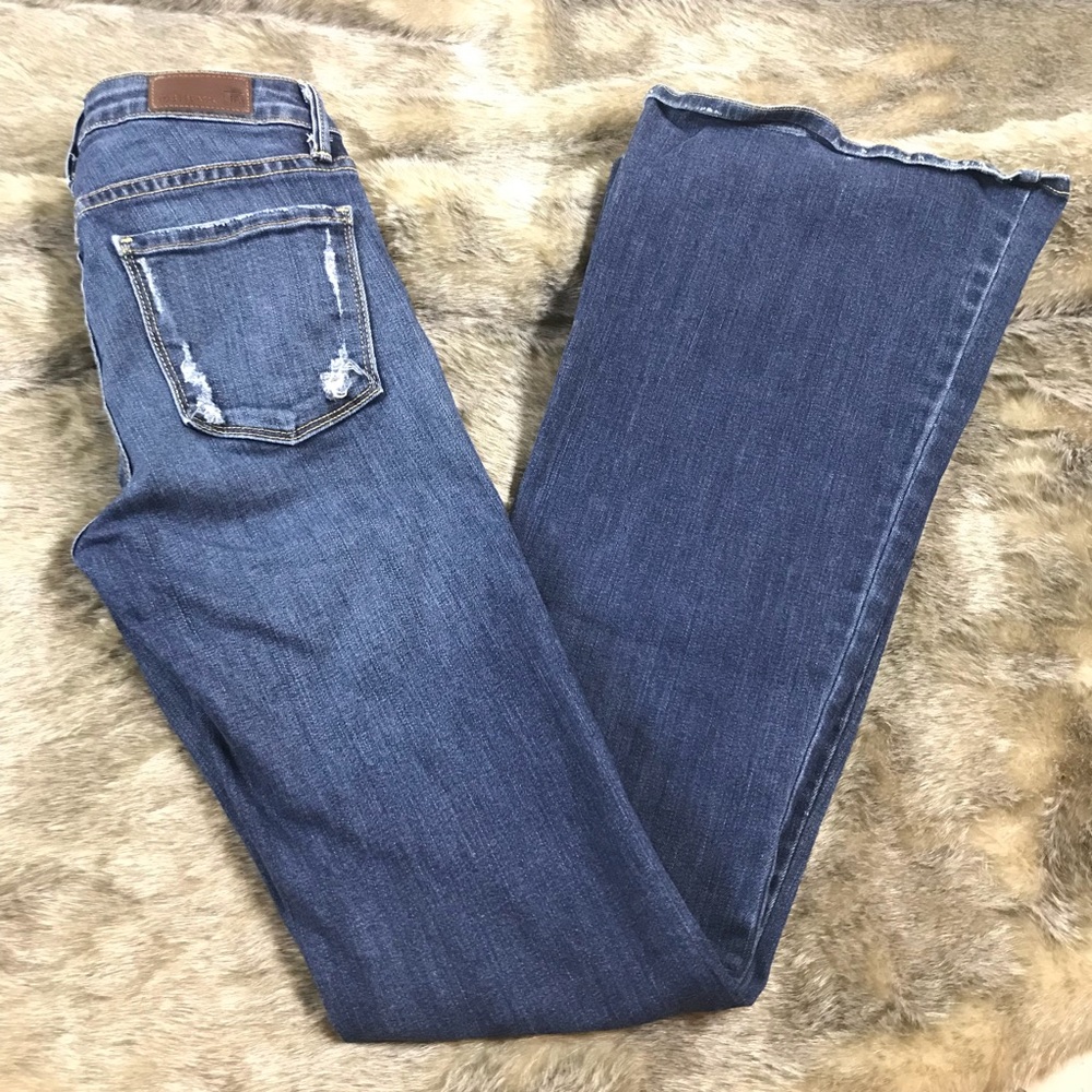 Womens JustBlack Distressed Bootcut Jeans